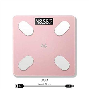 Imagem de balança de peso inteligente ferramentas de saúde com display digital elétrico bluetooth balança de banheiro para a família durável)