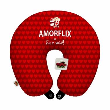 Imagem de Almofada de pescoço viagem amorflix namorados lembrança