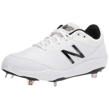 Imagem de New Balance Fresh Foam 3000 V5 Tênis de beisebol masculino de metal, Branco sintético, 48