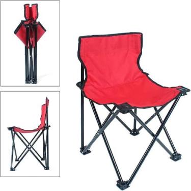 Imagem de Cadeira dobrável camping e praia  suporta até 100kg com bolsa de trans