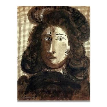 Imagem de Murais de Diego Rivera de Mulher com Chapéu – Arte do Realismo Socialista Mexicano, Muralista do Século 1572, Coleção Clássica do Museu de Nova York para Decoração de Casa 80 x 104 cm