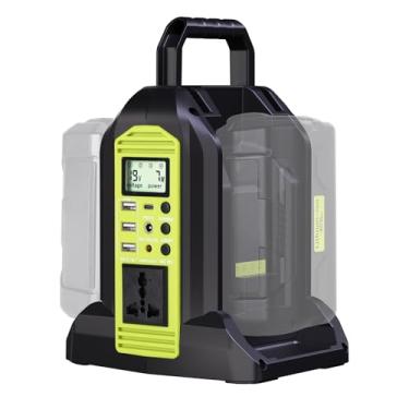 Imagem de Hipoke Inversor De Energia 350 W Para Bateria Íons Lítio Ryobi 40 V, Op401 2 Portas 120 V Onda Senoidal Pura Com Luz Led, 3 Usb-A, 1 Estação Usb-C Cc Emergência Em Acampamento (Apenas Ferramentas)