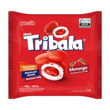 Imagem de 1 Pacote de bala TRIBALA 500g - Escolha o sabor (500g, MORANGO)
