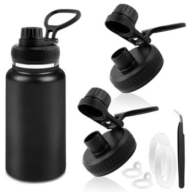 Imagem de YBENWL Substituição de tampa compatível com Hydro Flask boca larga, 2 peças de tampa de bico para garrafas de água de boca larga Hydroflask 12 16 20 32 40 1,8 g