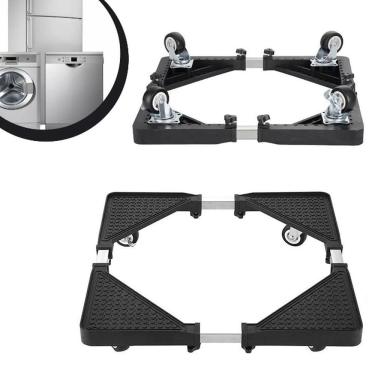 Imagem de Carrinho P Fogão Geladeira Gira Fácil Maquina Lavar Aço Inox