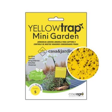 Imagem de Armadilha Amarela Yellow Trap Mini Garden  Captura Insetos e Pragas 12