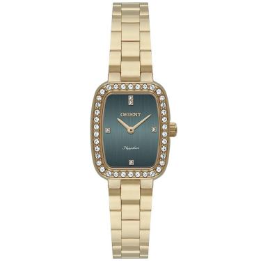 Imagem de Relógio Orient Feminino Ref: Lgss0070 D1kx Retangular Dourado