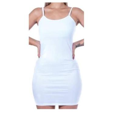 Imagem de Vestido Canelado Alcinha Curto - EMPÓRIO J, Branco, Único