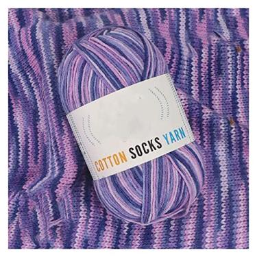 Imagem de HHHJQFAAT Fios para tricô para tricô fio de leite fio de crochê indefinido fio de tricô arco-íris (cor: B, tamanho: tamanho único) (um tamanho) (um tamanho)