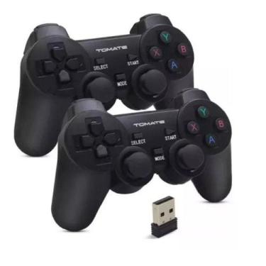 Imagem de Kit 2 Controles Sem Fio Tomate Game Pad Joystick Usb