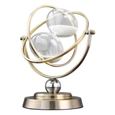 Imagem de Ampulheta Decorativa Retrô 60 minutos Suporte Metal Dourado - HOME