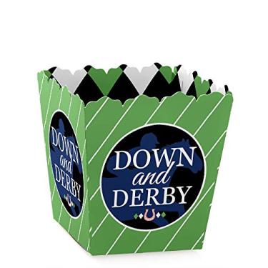 Imagem de Kentucky Horse Derby - Mini caixas de lembrancinhas de festa - Caixas de doces para festa de corrida de cavalos - Conjunto de 12