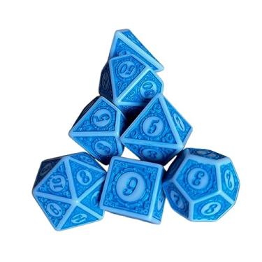 Imagem de Fancyes 7 pçs dados multifacetados, dados de jogo, lembrancinhas D4-D20 dados de jogo dados acrílicos, dados poliédricos, para jogo de mesa, jogo de, branco
