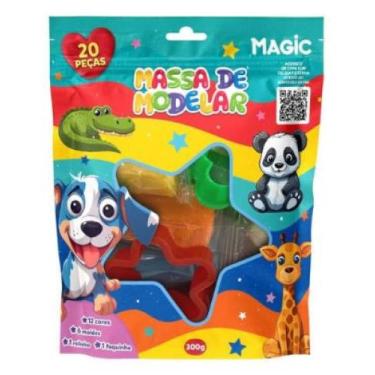 Imagem de Massa de Modelar 20 pecas 300g - Ciranda cultural   magic kids, 3