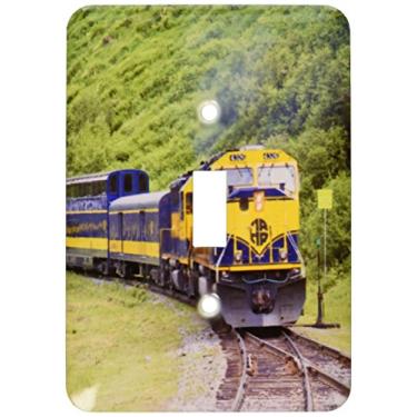 Imagem de 3dRose Lsp_45613_1 Trem de ferrovia passa por um lindo cenário entre ancoragem e interruptor Seward Alaska