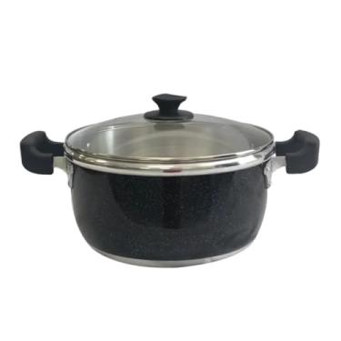 Imagem de Panela Grande Grosso Caldeirão Risoteira de Alumínio Nº 30 (Preto)