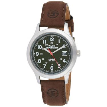 Imagem de Relógio Masculino Analógico Expedition com Pulseira de Couro, Modelo, TIMEX T40051, Marrom Escuro
