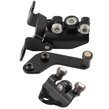 Imagem de Guia do rolo da porta deslizante do carro de 3 pces, conjunto inferior do guia do rolo da porta superior média, jogo esquerdo da dobradiça da porta da corrediça do lado do