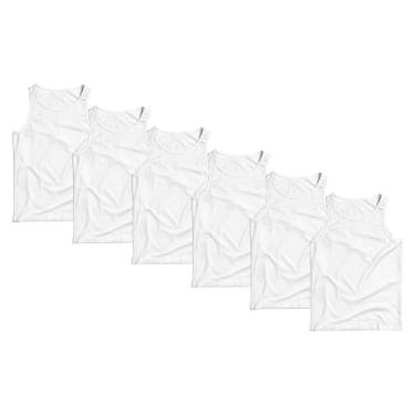 Imagem de Kit 6 Regatas Masculina Camiseta Lisa Premium Algodão Camisa - Basic F