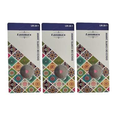 Imagem de Kit Com 3 Lâminas Disco Perfeito Para Iniciantes E Profissionais, Proporcionando Maior Precisão Conforto E Eficiência No Seu Trabalho Artesanalo Cortador Circular 28mm Patchwork Scrapbook EVA