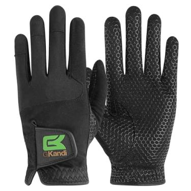 Imagem de Par de luvas de golfe masculinas conjunto de presente preto com ambas as mãos quente e molhado pacote com 10 camisetas de golfe de madeira bandeira dos EUA luvas de golfe suporte de maca kit de golfe