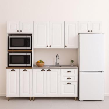 Imagem de Cozinha Americana 4 Peças Branco Amoudi Móveis 