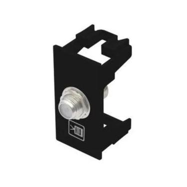 Imagem de Módulo Tomada Preto Antena De Tv Cabo Coaxial Habitat - Fame