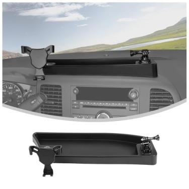 Imagem de Linskip Suporte para celular Dash + suporte para câmera de ação compatível com Chevy Silverado 2007-2013 e GMC Sierra 1500 2500HD 3500HD, suporte de celular de fácil fixação, operação com uma mão