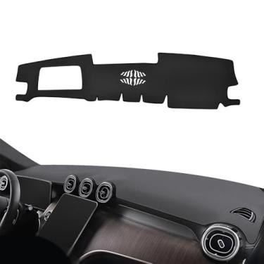 Imagem de Capa de painel compatível com Mercedes Benz C-Class 2022 2023 2024 2025, tapete de painel de couro adequado para C250 C300 C400, para-sol para painel (com HUD)