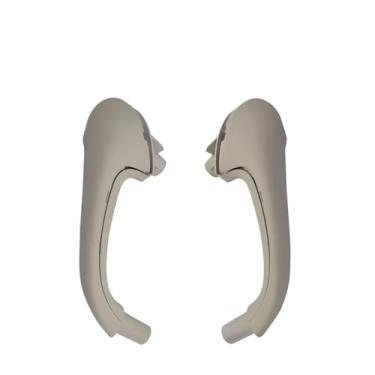 Imagem de Frente do carro esquerda/direita interior porta puxar cobre alças guarnição Compatível com benz w203 classe alpaca cinza preto(Alpaca Gray-Front)