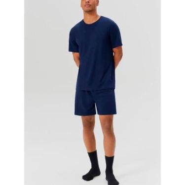 Imagem de Pijama Curto Hering 7C7R Masculino Comfort Algodão Pima T. P/XXG-Masculino