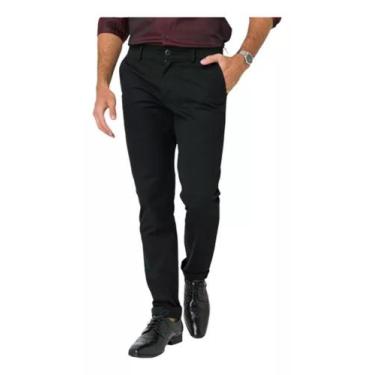Imagem de Calça Masculina Sarja Slim - Elastano - Esporte Fino - micro