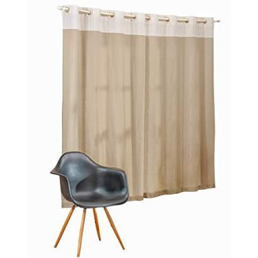 Imagem de Cortina Texas 2M, Mellindre, Tecido: Liso Percal 150 Fios 100% Algodão, Estampado: Tricoline 67% Poliéster 33% Algodão., Cáqui Queen, Sofisticata 2018-2217