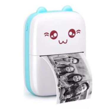 Imagem de Mini impressora bluetooth gatinho portátil para foto imagem - Xd Mega,
