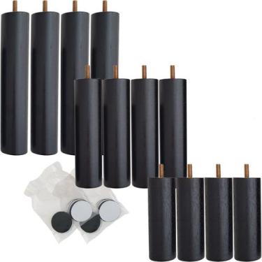 Imagem de 12 Pés de Madeira Anti Refluxo Conjunto de Pés para Cama Box Especial 