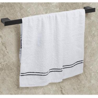 Imagem de Porta Toalhas Para Banho Master Preto Fosco 60cm - Cromoshop