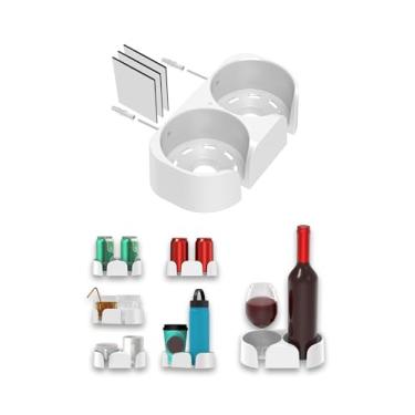 Imagem de NOTMBESTM Suporte de bebida de chuveiro para cerveja, bebida, vinho, garrafa, lata, café, suporte de cerveja para chuveiro adequado para organizador de copos de parede ou mesa, suporte de copo de