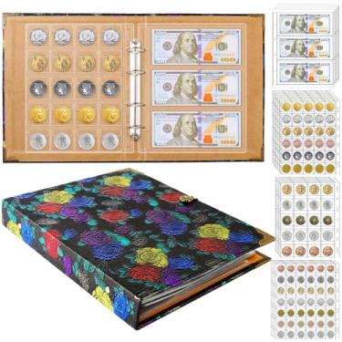 Imagem de Porta-livros de coleção de moedas para colecionadores, suprimentos de coleção de moedas, 386 bolsos para armazenamento de moedas e álbum de moedas de 15 dólares, capa de álbum de coleção de moedas