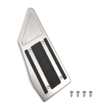 Imagem de Hihaha 1 peça capa de pedais de apoio de pés automático/manual para apoio para os pés almofadas de pedal descanso de pé capa de almofada de pedal morto para Peugeot 508 2012-2014 aço inoxidável tom