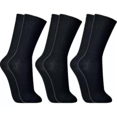 Imagem de Kit 3 Pares Meias Lupo Cano Alto Longo Masculina Feminina Algodão Calc