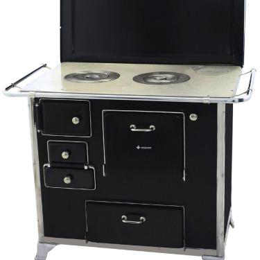 Imagem de Fogão A Lenha Tradicional 02 Venâncio Gabinete Com Tampa Preto 2gdtpr