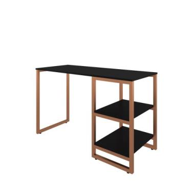 Imagem de Mesa Escrivaninha 2 Prateleiras 1,20 Home Office Estudo - E-Led Brasil