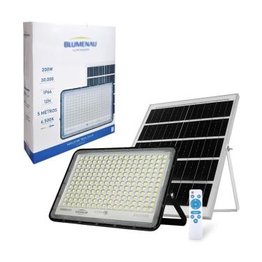 Imagem de Refletor Tech Holofote 200w Solar Fotocélula 6500K Bateria