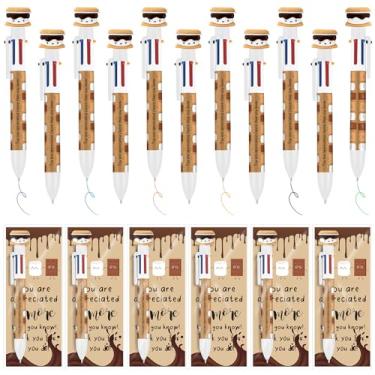 Imagem de Sayglossy 36 conjuntos de canetas esferográficas multicoloridas de 0,5 mm, 6 em 1, presentes engraçados e fofos para escola, sala de aula, professores, escritório, colega de trabalho com apreciação