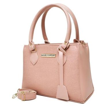 Imagem de Bolsa Feminina Média Transversal Tote Angike - Manuela Marques, Rosa