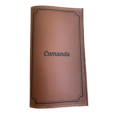 Imagem de Kit 10 Porta Comanda Restaurante Couro Costurado  - Mg Personalizados 