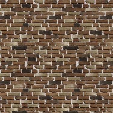 Imagem de Papel De Parede Pedra Tijolos Escuros Queimados Adesivo Sala - LRP