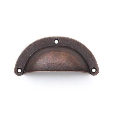 Imagem de Kit 10 Puxadores Concha Colonial Prata - Telis Ferragens