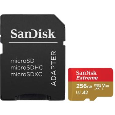 Imagem de Cartão De Memória, Sandisk, Micro Sdxc, Extreme 256GB, 190 Mb/s
