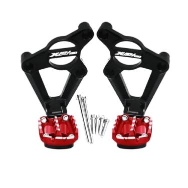 Imagem de Anti-derrapante Pedal Traseiro, Apoio Para Os Pés Dobrável, Apoio Para Os Pés Do Passageiro Para XADV XADV 750 2017-2019 2020(Black Red)